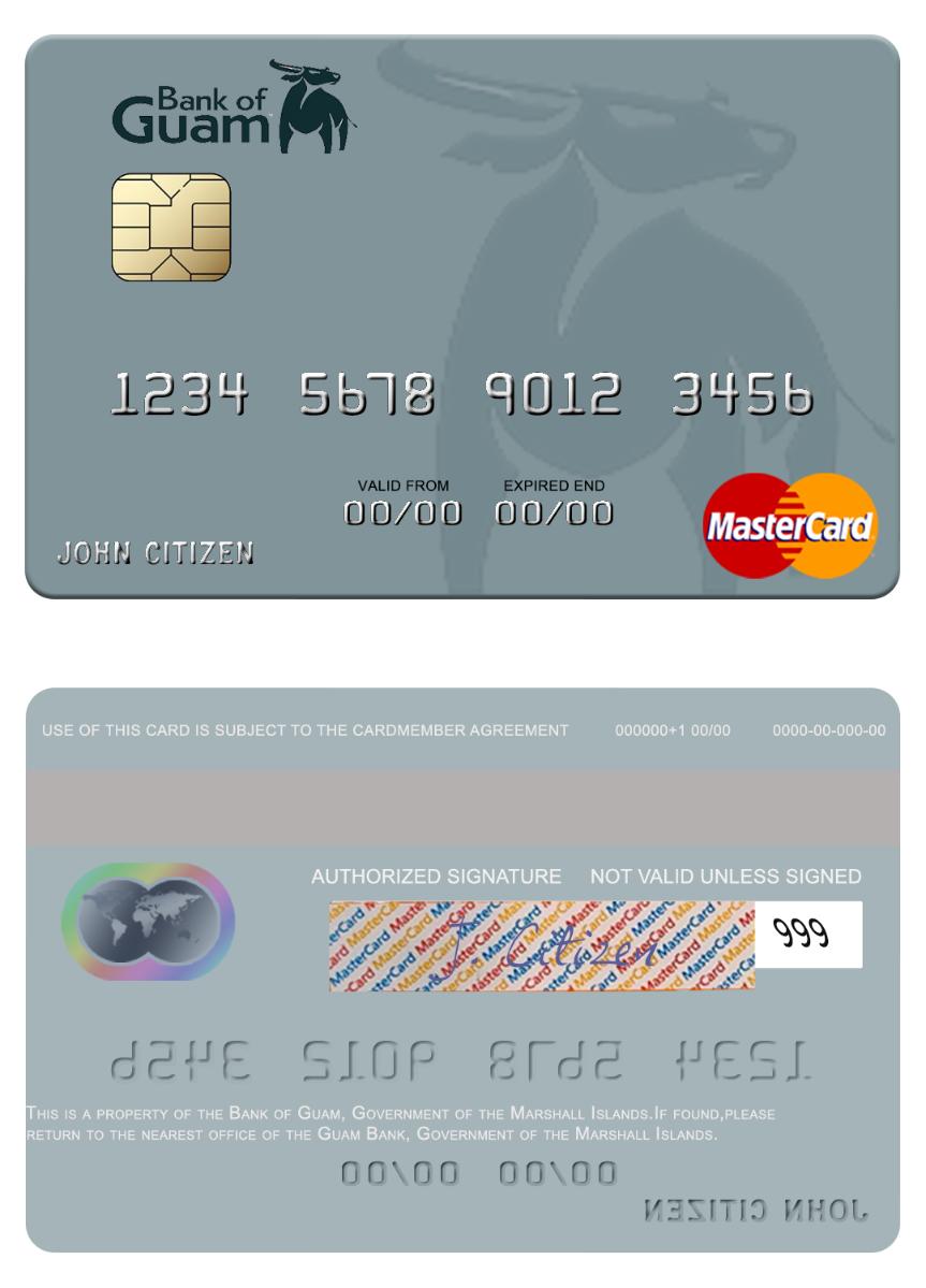 Marshall Islands Bank of Guam mastercard